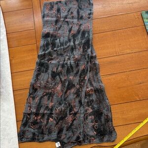 Wool Silk Felted Scarf, 72“